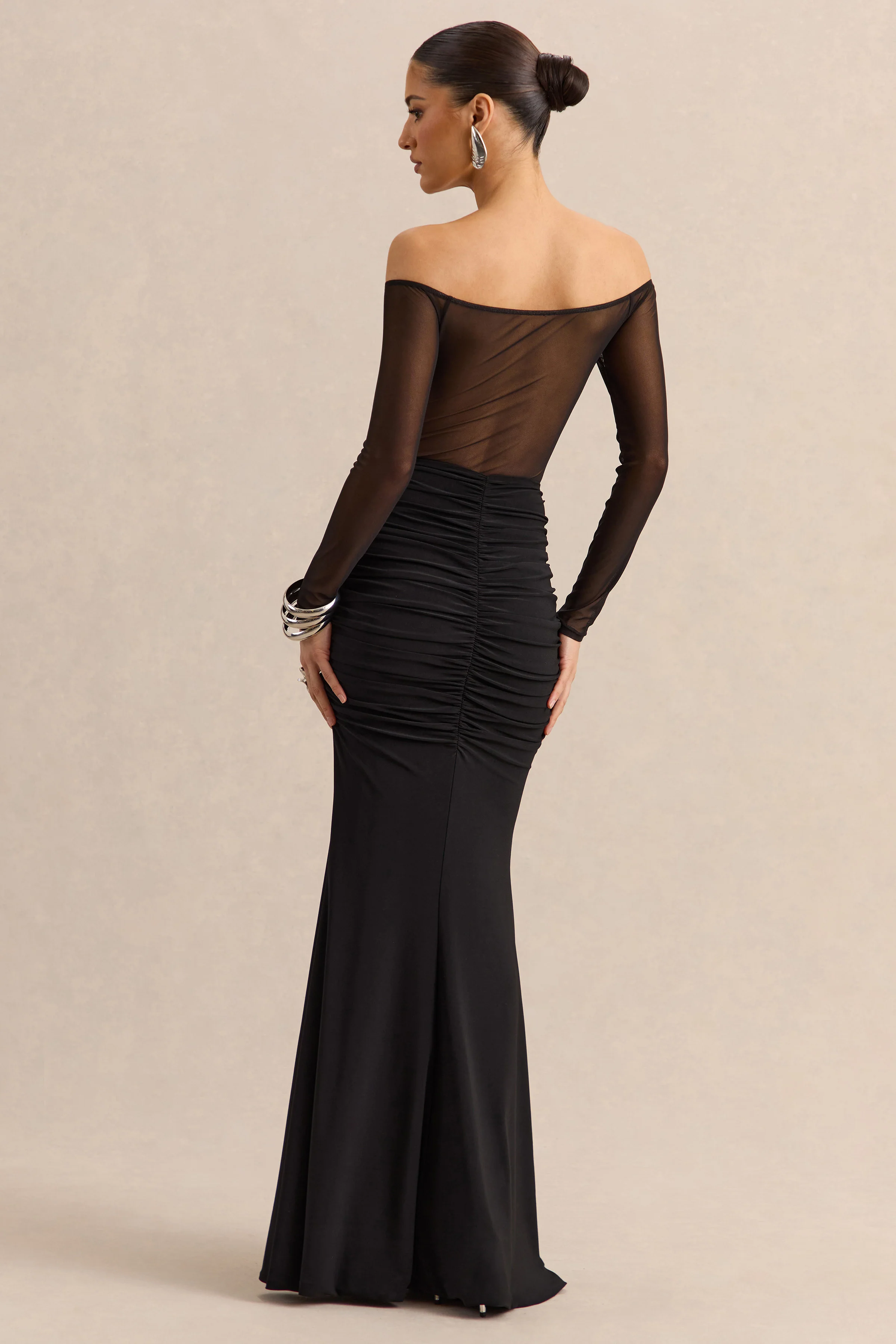 Iskra | Black Extreme Ruffled Maxi Skirt - Image 3