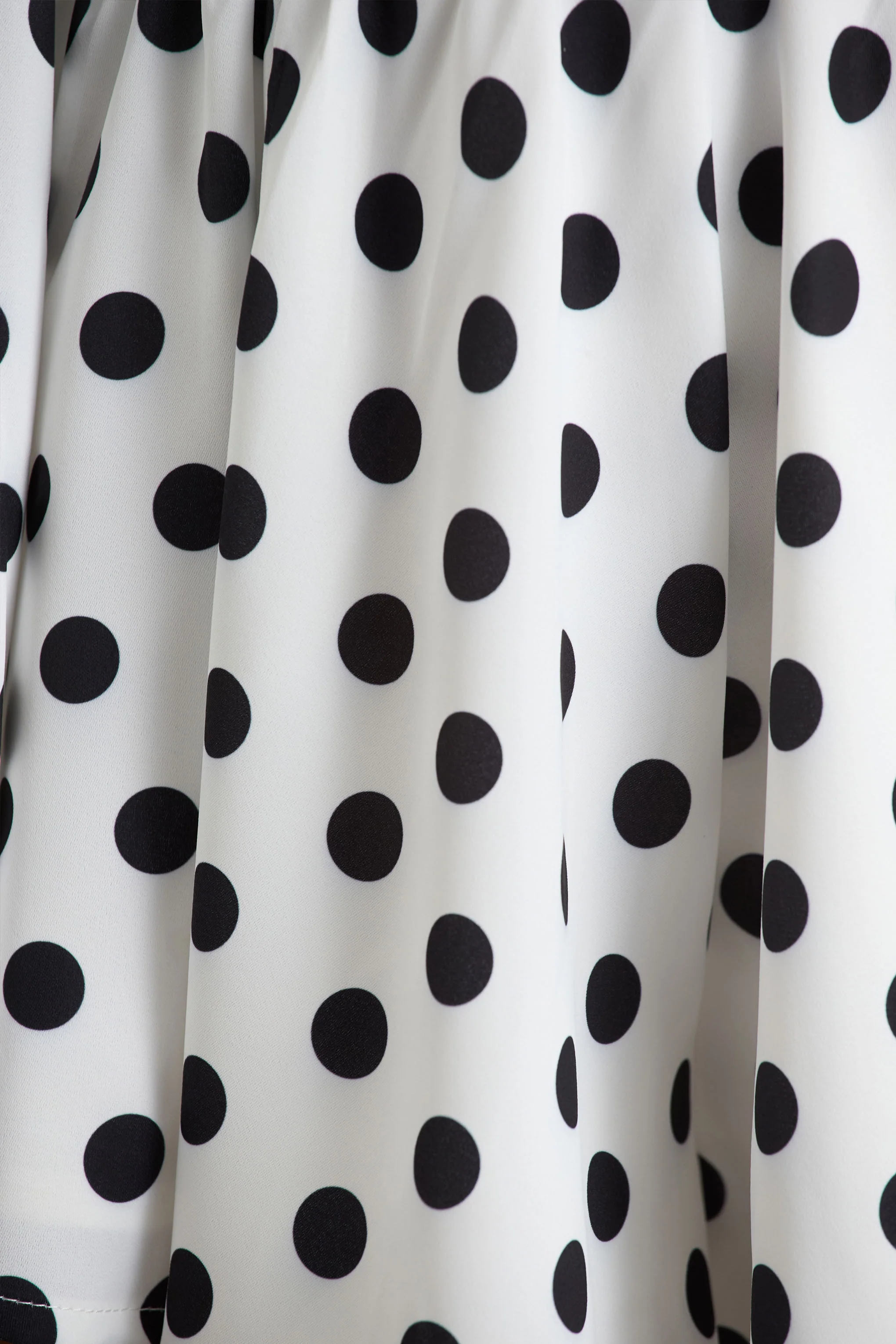 Laurel | White Polka Dot V-Neck Balloon Sleeve Romper - Image 15