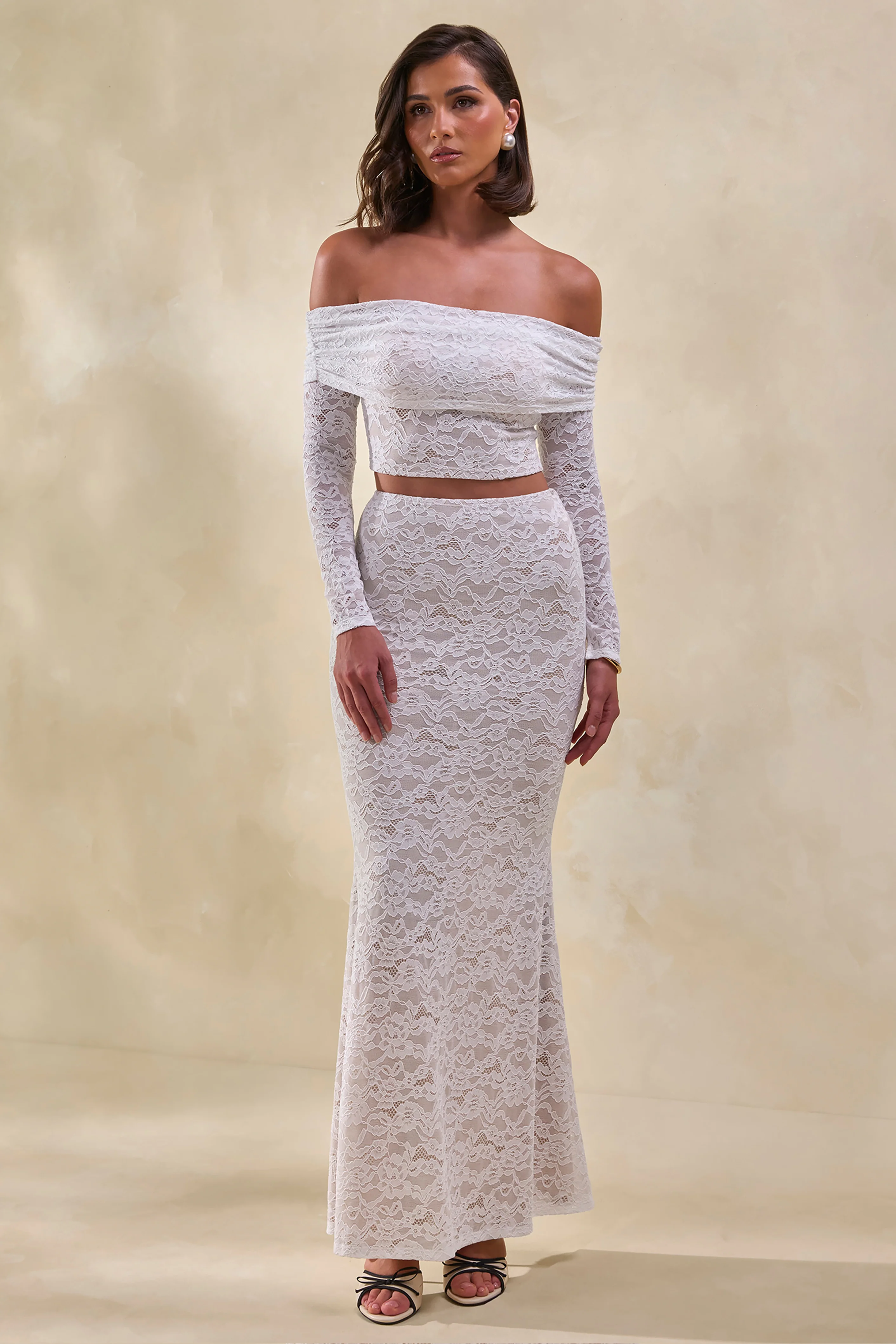 Viselle | White Lace Maxi Skirt - Image 5
